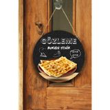 Nod Gözleme Salonu için Duvar, Kapı, Tek Taraflı Askılı Pano Karşılama Tabelası, Gözleme Dükkanı Süsü, 30 x 50 cm