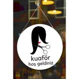 Nod Güzellik Salonu Cam Kapı Pano Karşılama Tabelası, Kadın Kuaför Dükkan Süsü, Askılı Cam Kapı Tablosu Renkli1 30 x 50