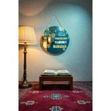 Nod Hoş Geldin Ramazan MDF Ahşap İpli Kapı ve Duvar Süsü – Ev, Salon, Ofis Dekoratif Hediye Çok Renkli1 30 x 50