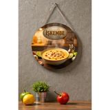 Nod İşkembe Çorbası Görselli İpli MDF Ahşap Kapı Duvar Süsü – Restoran, Mutfak Dekoratif Tablo 30 x 50 Çok Renkli 30 x 50