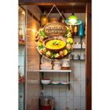 Nod Mercimek Çorbası Görselli İpli Ahşap Kapı Duvar Süsü, Lokanta Restoran Mutfak Tablo Çok Renkli 30 x 50