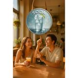Nod Soda Temalı Kapı Süsü Tablosu – Soda Görselli UV Baskılı Dekoratif Cafe Büfe Duvar Aksesuarı Çok Renkli 30 x 50