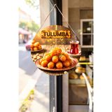 Nod Tulumba Tatlısı Görselli Ahşap İpli Kapı Duvar Süsü Tatlıcı Cafe Tabelası Pano, 30 x 50 cm