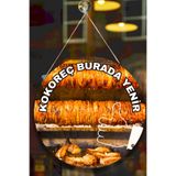 Nod Yemek Dükkanı için Duvar Kapı Çift Taraflı Karşılama Tabelası, Kapı Duvar Reklam Tablo Süsü Kahverengi 30 x 50
