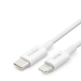 Nodar 20W USB-C to Lightning Hızlı Şarj Kablosu 1 Metre PD Veri Kablosu iPhone 14, 13, 12, 11, Pro, Max, iPad Uyumlu Sağlam ve Dayanıklı TPU Yalıtım Yüksek Hızlı Veri Transferi Beyaz ND1151