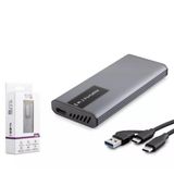 Nodar Hadron HDX1780 SSD Kutu Type-C3.1 + Usb3.0 Nvme + Ngff M2 Alüminyum + Plastik Chip RTL9210B Rgb Gri