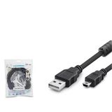Nodar Hadron Hdx7523 Usb Mini V3-5Pin To Usb Kablo 3M Siyah (KDO)