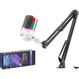 Nodar ME6S35W Profesyonel Gaming Rgb Mikrofon 192 Khz / 24 Bit Type-C - Beyaz
