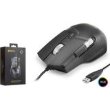 Nodar Mkespn X13 Gaming Mouse Kablolu 12400 Dpi 10 Tuş Makro Rgb Oyuncu Mouse Siyah