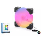 NODAR ND-2660 Kasa Fanı RGB 12 cm - Siyah