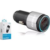 Nodar ND1076 45W Usbc USB Metal Oto Şarj Başlık Araç Çakmaklık Şarj Cihazı - Gümüş - Siyah