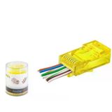 Nodar Nd2400 Cat6 Ez Rj45 Konnektör 100 Adet Plastik Kutu - Sarı