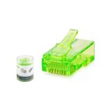 Nodar Nd2401 Cat6 Ez Rj45 Konnektör Plastik Kutu - Yeşil (100 Lü Paket)