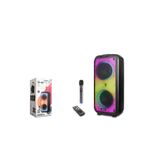 NODAR NDR-1095 6000W tepe güç çift 8'' Karaoke Bluetooth Boombox