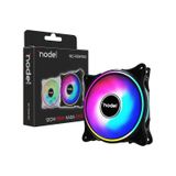 Node Game 120mm Gökkuşağı Rbw Led Fan - Performans Seri Sessiz Kasa Egzoz Fanı Siyah