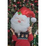 Noel Baba Balonu Yılbaşı Süsleri Noel Baba Kafası Balon 45cm