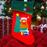 Noel Baba Çorabı 23 Cm Ayı Figürlü Çorap Yılbaşı Süsleri Yılbaşı Dekorları Vitrin