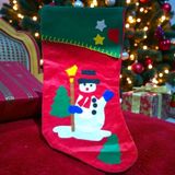 Noel Baba Çorabı 44 Cm Kırmzı Kardan Adam Çorap Yılbaşı Süsleri Yılbaşı Dekorları Vitrin