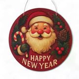 Noel Baba Kapı Ve Duvar Süsü Happy New Year