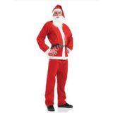 Noel Baba Kostümü Elyaf Yetişkin Noel Baba Kıyafeti 5 Parça