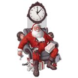Noel Baba Sallanır Sarkaçlı Duvar Saati