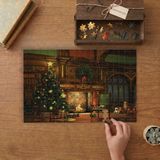 Noel Süsleri - Yılbaşı Ağacı - Christmas Teması Tasarımı 240 Parça Ahşap Puzzle Ahşap Kutuda MP06264