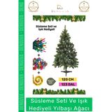 #Noelpaketi Lüks Sık Yapraklı Yeşil Çam Ağacı Kaliteli Yılbaşı Dekorasyon Noel Paketi 120 Cm 123 Dal Vitrin