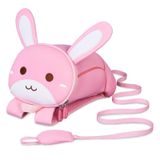 NOHOO Toddler Sırt Çantası Tasma, Mini Sevimli Karikatür Hayvan, Erkek Bebek Kız 3~6 Yaş için Su Geçirmez Seyahat Kitap Çantası, Pembe Tavşan, 3d Karikatür