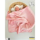 Nohut Kız / Erkek Bebek Battaniyesi & Kundağı Çift Katlı %100 Pamuklu Çok Amaçlı Örtü 90X85CM BTN11003 - Pembe - 0 - 2 Yaş