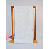 Nohut Kız/Erkek Bebek Battaniyesi & Kundağı Çift Katlı%100 Pamuklu Çok Amaçlı Örtü 90x85cm BTN11003 Ekru