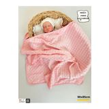 Nohut Kız/Erkek Bebek Battaniyesi & Kundağı Çift Katlı%100 Pamuklu Çok Amaçlı Örtü 90x85cm BTN11003 Pembe
