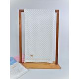 Nohut Kız/Erkek Bebek Battaniyesi Kundağı Çift Katlı%100 Pamuklu Çok Amaçlı Örtü 90x85cm Ekru