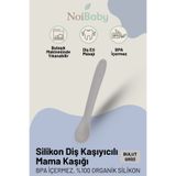 NoiBaby Silikon Diş Kaşıyıcılı Mama Kaşığı - Gri