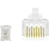 Noip Cat6 Konnektör Ez RJ45 Delikli 100LÜ Paket Şeffaf HDX5063 (802802)