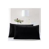 Noir Siyah Yastık Kılıfı 2Li Set (50X70) Pamuklu