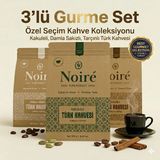 Noire Coffee Gurme Türk Kahvesi Seti Kakuleli, Tarçınlı, Damla Sakızlı 3x250 g - 3 Adet