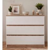 Noiss Home Decor Asel 3 Çekmeceli Şifonyer Bebek Odası Yatak Odası - Beyaz - 90 x 190 cm