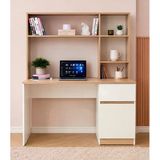 Noiss Home Decor Asel Raflı Çekmeceli Çalışma Masası Bilgisayar Masası Kitaplıklı Ders Masası