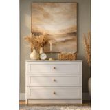 Noiss Home Decor Spring 3 Çekmeceli Şifonyer Beyaz Geniş Hacimli Tasarım