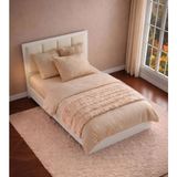 Noiss Home Decor Spring 90X190 Tek Kişilik Başlıklı Karyola Takım - Beyaz - 90 x 190 cm