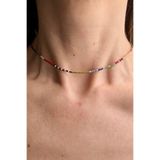 NOKCE Meeri Jewelry Miyuki Cam Boncuk Renkli Kolye, Her Mevsime Uygun Soft Renk Kolye, Boho Tasarım Kolye