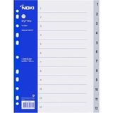 Noki 1-12 Rakamlı Seperatör Defter A4 Ölçüler Kaliteli PP Malzeme 12 Parça