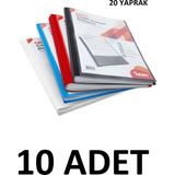 Noki 10 Adet 20 Yaprak Karışık Renk Cepli Sunum Dosyası