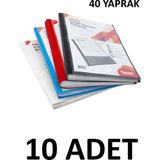 Noki 10 Adet 40 Yaprak Karışık Renk Cepli Sunum Dosyası