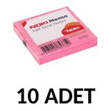 Noki 10 Adet Postit 75MM X75MM Yapışkanlı Kağıt 80 Yaprak Pembe