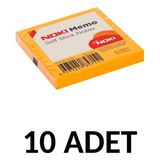 Noki 10 Adet Postit 75MM X75MM Yapışkanlı Kağıt 80 Yaprak Turuncu