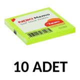 Noki 10 Adet Postit 75MM X75MM Yapışkanlı Kağıt 80 Yaprak Yeşil