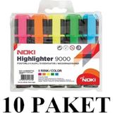 Noki 10 Paket Fosforlu Kalem 5 Li 90005PVC - Karışık