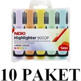 Noki 10 Paket Fosforlu Pastel Kalem 10'lu 9000P5PVC - Karışık