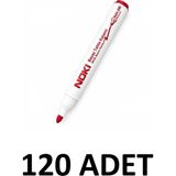 Noki 120 Adet Yuvarlak Uç 1464 Regular Tahta Kalemi Yazı Tahtası Kalemi - Kırmızı